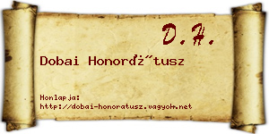 Dobai Honorátusz névjegykártya